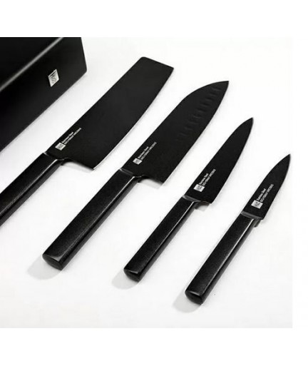 HuoHou Heat Cool Black Non-Stick Knife Set цена